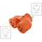 Ac Works Plug Adapter, 5-15/20R, L5-30P, 5-20P, L5-30P, Orange ADVL530520 - alternate 2